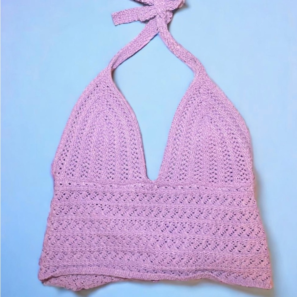 Crochet purple top